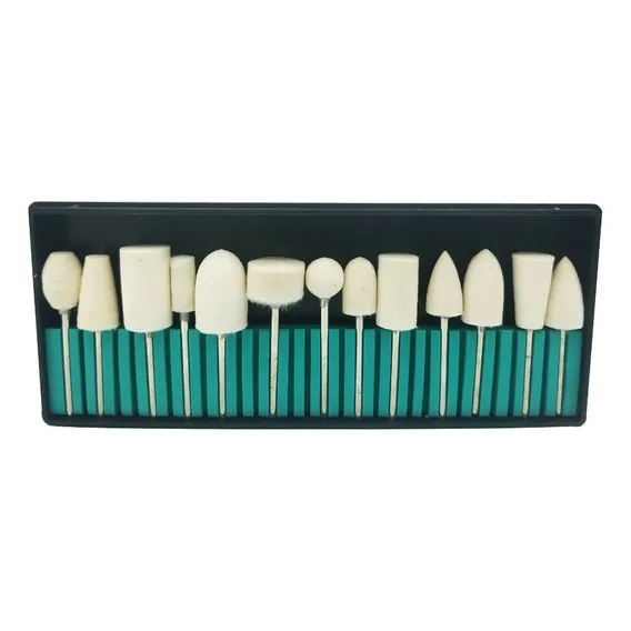Kit 12 Brocas Branca Polidora Motor Unhas Unha Foto 1