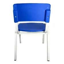 Kit 12 Cadeiras Iso Infantil Azul Escola Creche Foto mini 4