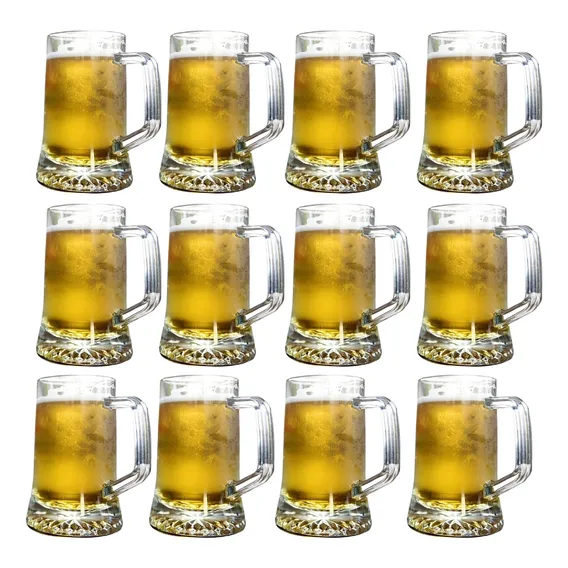 Kit 12 Canecas De Vidro Chopp Cerveja 500  Transparente Foto 1