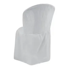 Kit 12 Capas Para Cadeiras Plastico Babados Branco Exclusiva Foto mini  2