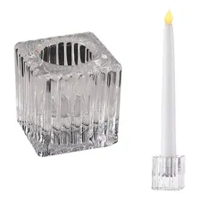 Kit 12 Castiçal Porta Velas De Vidro Quadrado Atacado Foto mini 3