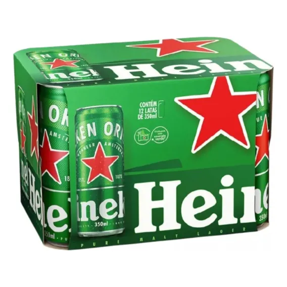 Kit 12 Cerveja Lager Heineken Lata 350ml Foto 1
