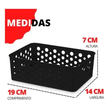 Kit 12 Cestos Organizador Armário Gaveta Lavanderia P 19x13 Cor Marrom Foto mini  2