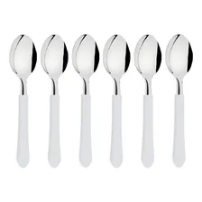 Kit 12 Colheres Chá Sobremesa Aço Inox Tramontina Branco Foto mini  2
