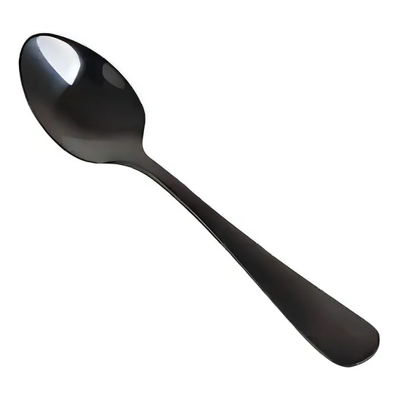 Kit 12 Colheres De Chá Inox Elite Glamour Preto Gourmet Mix Foto 1