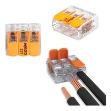 Kit 12 Conector 41a Emenda 3 Fios 6mm Wago 221-613 Foto mini 1