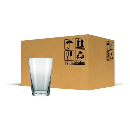 Kit 12 Copos Caldereta 350  Cerveja Chopp Água Drink Nadir Cor Transparente Foto 1
