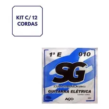 Kit 12 Cordas Aço P/guitarra 1a Mi 010 Sg 5093 Foto mini 1