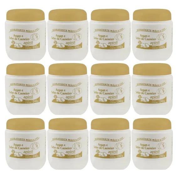 Kit 12 Creme Pés E Mãos Com Argan Sebo De Carneiro Foto 1