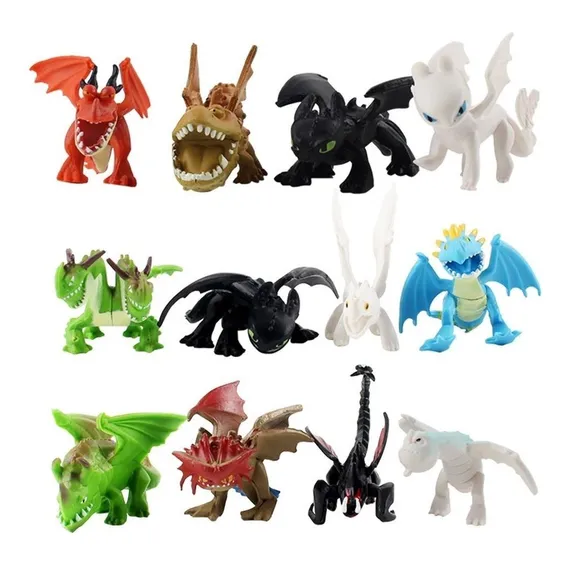 Kit 12 Dragões Como Treinar Seu O Dragão Bonecos Fig De Ação Foto 1