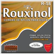 Kit 12 Encordoamento Rouxinol Violão Nylon Média R58 Bolinha Foto  mini 1