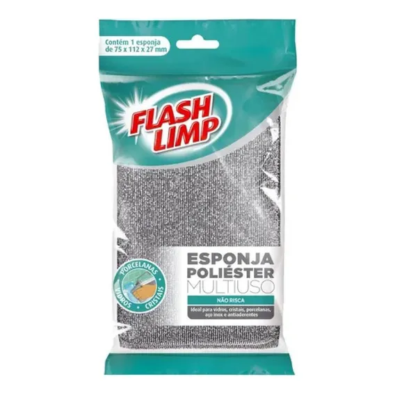 Kit 12 Esponjas Multiuso Flash Limp Foto 1