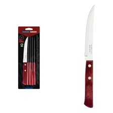 Kit 12 Faca Churrasco Tramontina Polywood Vermelha 5 Foto  mini 1