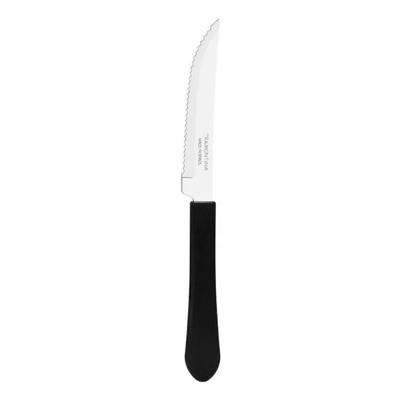 Kit 12 Facas Mesa Churrasco Tramontina Leme Inox Cabo Preto Foto 1