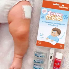 Kit 12 Fever Friends Adesivos Refrescantes Alivio Febre Bebê Foto mini 2
