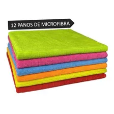 Kit 12 Flanela Microfibra Limpa Vidro Pia Pano Multiuso Foto mini 1