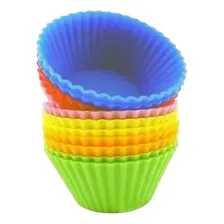 Kit 12 Formas Silicone Cupcake Muffins Queijadinha Foto mini 1