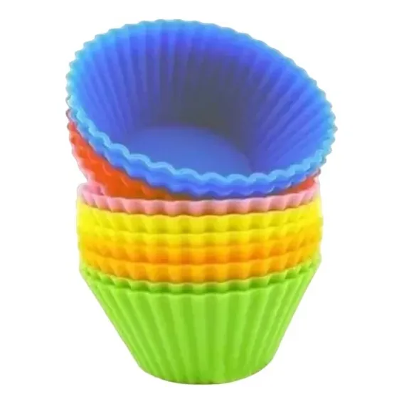 Kit 12 Formas Silicone Cupcake Muffins Queijadinha Foto 1