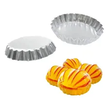 Kit 12 Forminha Aluminio Torta Crespa Maçã Fundo Fixo N 9 Foto mini  3
