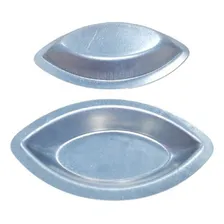 Kit 12 Forminha Oval Para Barquete Em Alumínio - Confeitaria Cor Prateado Foto mini  2