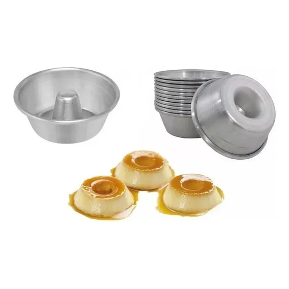 Kit 12 Forminhas N.2 Para Mini Pudim Quindim Cuscuz Gelatina Cor Cinza Foto 1