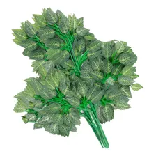 Kit 12 Galho Folha Ficus Artificial Muro Inglês Verde Rajado Foto mini 3