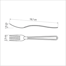 Kit 12 Garfos De Mesa Tramontina Búzios Talheres Aço Inox Foto mini 4