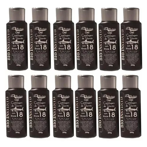 Kit 12 Gel Cartilagem De Tubarão Com 18 Ervas Bio Instinto Foto 1