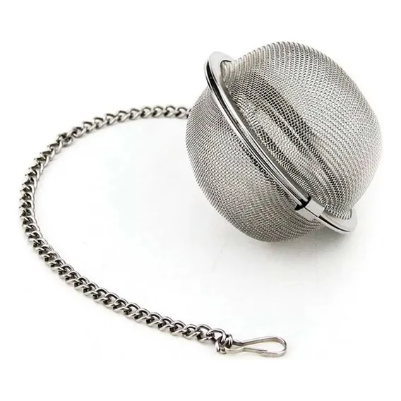 Kit 12 Infusor De Chá Inox Coador Peneira Bolinha Corrente Foto 1