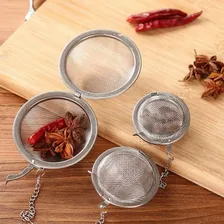 Kit 12 Infusor De Chá Inox Coador Peneira Bolinha Corrente Foto mini 3