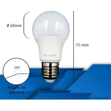 Kit 12 Lâmpada Led Bulbo Pro 9w E27 Bivolt Avant Foto mini  2