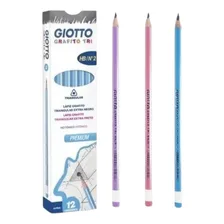 Kit 12 Lápis Grafite Triangular Giotto Tri Hb2 Foto  mini 1