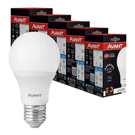 Kit 12 Lâmpada 7w Led Bulbo E27 6500k Branco Frio Bivolt Foto 1