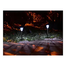 Kit 12 Luminária Solar Espeto Poste Jardim Recarregável Led Foto mini 4