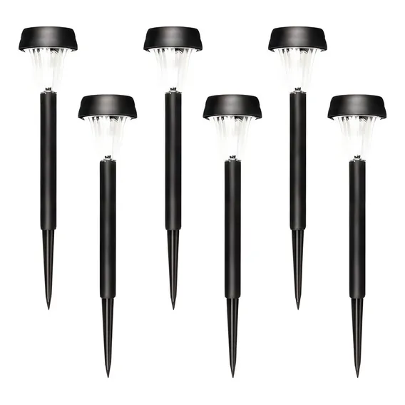 Kit 12 Luminária Solar Espeto Poste Jardim Recarregável Led Foto 1