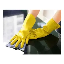 Kit 12 Luva Latex Amarela Multiuso Com Forro Impermeável Foto mini  3