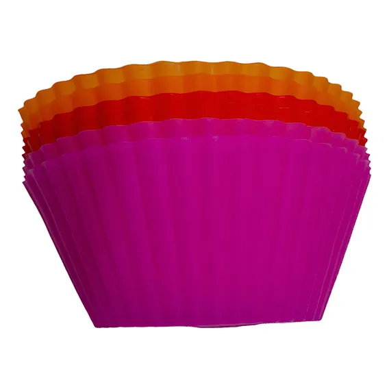 Kit 12 Mini Forminhas De Silicone Cupcake Sortidas Formas Foto 1