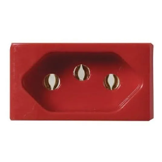 Kit 12 Modulo Tomada 2p+t 20a 250v Vermelho Pezzi 50000 Foto 1
