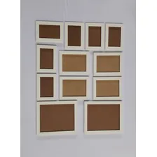 Kit 12 Molduras 6-10x15 + 4-13x18 + 2-20x25 Com Vidro Cor Branco Foto mini  3