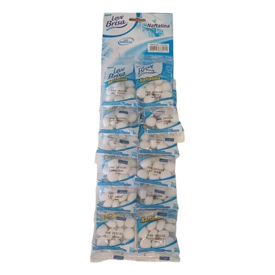 Kit 12 Naftalina Leve Brisa 25g Neutralizador Odor Bola Foto 1