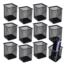 Kit 12 Organizador Escrit贸rio Escrivaninha Preto Quad Aramad Foto mini 1