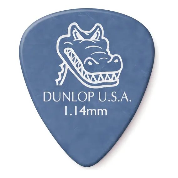 Kit 12 Palhetas Dunlop Gator Grip 1.14 Mm Usa - 417 Cor Azul Tamanho 1,14mm Foto 1