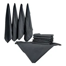 Kit 12 Panos De Prato Preto Artesanato Pano Gourmet 68x50cm Foto  mini 1