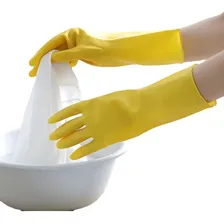 Kit 12 Par Luva Multiuso Látex Limpeza Impermeável Reforçada Foto mini  3