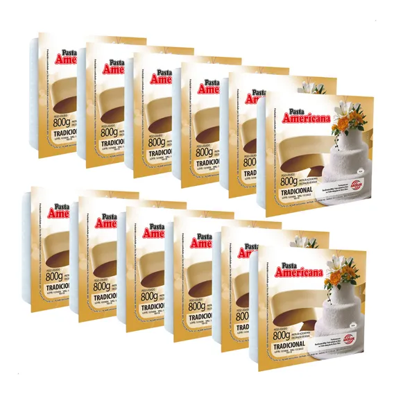 Kit 12 Pasta Americana Tradicional Branca Arcólor 800g Cor Branco Foto 1