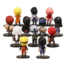 Kit 12 Pcs Action Figure Naruto Kakashi Gaara Sasuke Itachi Foto mini 2