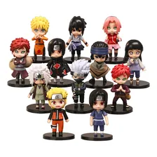 Kit 12 Pcs Action Figure Naruto Kakashi Gaara Sasuke Itachi Foto mini 1