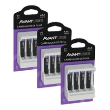 Kit 12 Pilhas Recarregáveis Aaa + 3 Carregador 1000mah avant Foto  mini 1