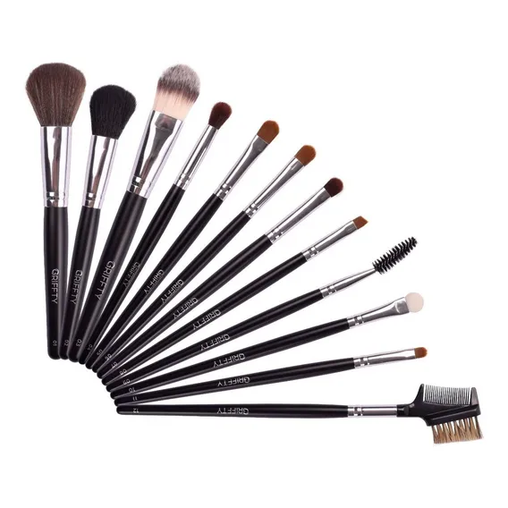 Kit 12 Pincéis Profissionais Maquiagens Rosto Griffty Makeup Foto 1