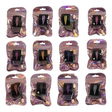 Kit 12 Pó Holográfico Laser Glitter Unhas Cromado Decoração Cor Sortidas Foto mini 1